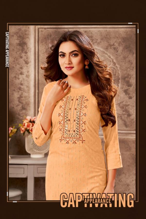 Heritage Womaniya Rayon Designer embroidery Kurti Collection